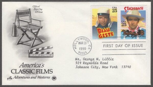 Scott# 2445-48 "CLASSIC FILM STARS" (2) ARTCRAFT FIRST DAY COVERS - Image 2