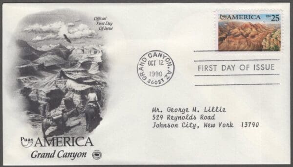 Scott# 2512 "AMERICA-GRAND CANYON ARIZONA" POSTAL COMMEMORATIVE SOCIETY FIRST DAY COVER