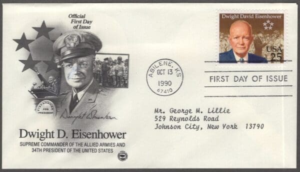 Scott# 2513 "DWIGHT D. EISENHOWER" SINGLE, POSTAL COMMEMORATIVE SOCIETY FDC