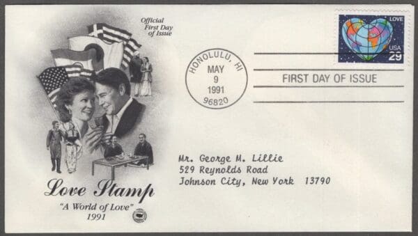 Scott# 2535 "LOVE" POSTAL COMMEMORATIVE SOCIETY FDC