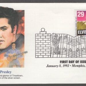 SCOTT# 2721 "ELVIS" FLEETWOOD COVER WITH BACK STORIES+CEREMONIAL CANCEL