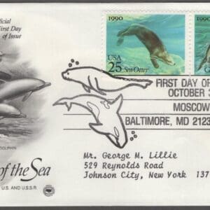 Scott# 2508-11 "SEA CREATURES" ARTCRAFT FIRST DAY COVERS (2) SPECIAL CANCEL