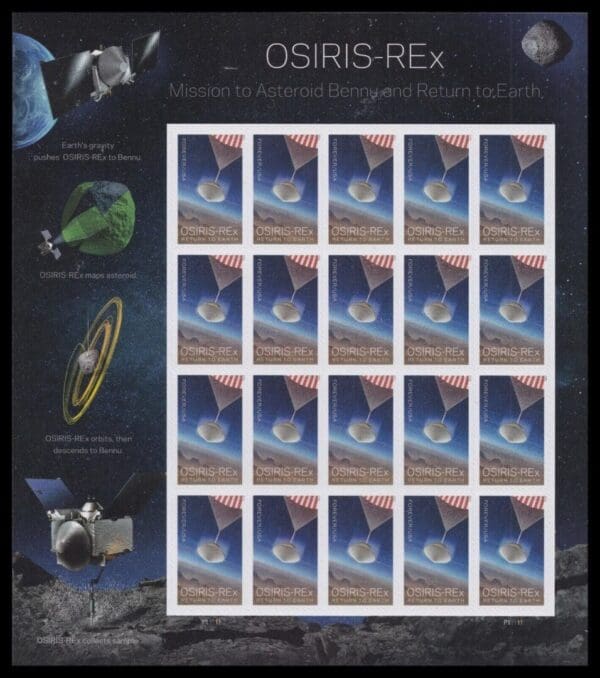 Scott# 5820 "OSIRIS-REx" MNH FULL SHEET (20) NICELY CENTERED