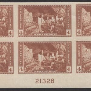 Scott# 759 "MESA VERDE" MNH LOWER PLATE BLOCK (6) P# 21328