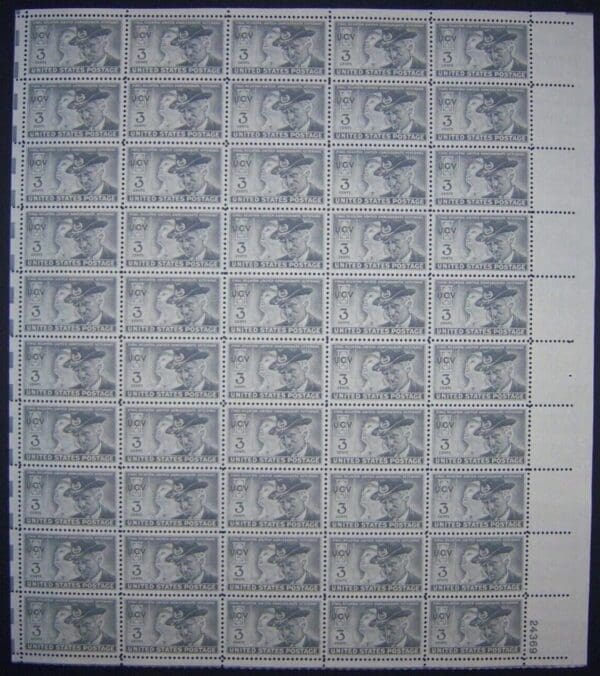 Scott# 998 "CONFEDERATE VETERANS" MNH SHEET (50) NICELY CENTERED