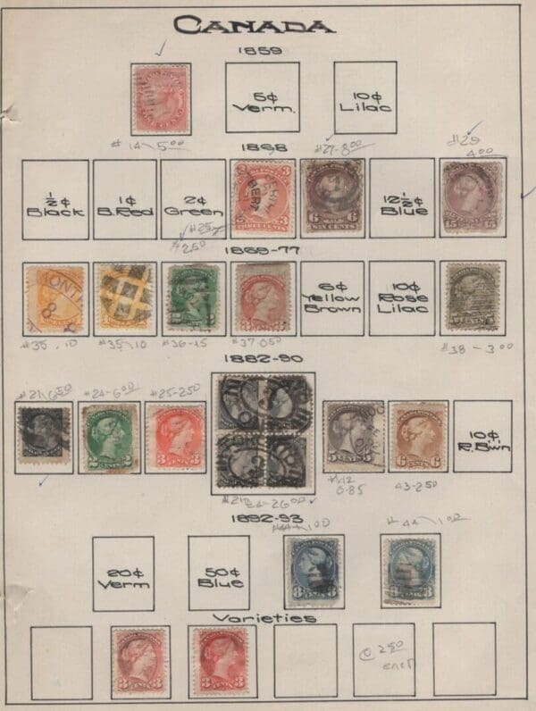 "CANADA COLLECTION" 1859-1916 WITH DECENT COVERAGE and some BACK of the BOOK