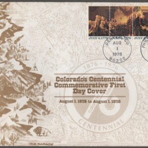 Scott# 1691-94 "COLORADO CENTENNIAL" COMMEMORATIVE 1st DAY COVER - STRIP (4)