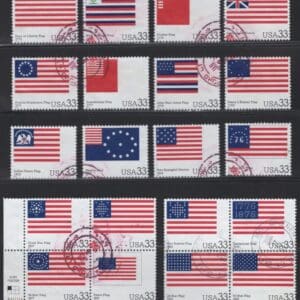 Scott# 3403 "STARS & STRIPES" COMPLETE USED SINGLES SET (20)