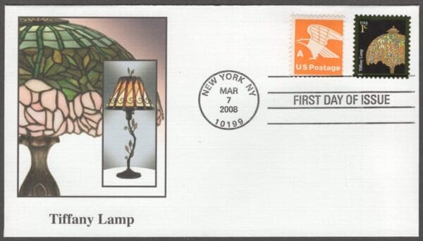 Scott# 3749A "TIFFANY LAMP" 2008 FIRST DAY COVER