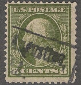 Scott# 380 "WASHINGTON" USED, SAINT AUGUSTINE, FLA BOX CANCEL