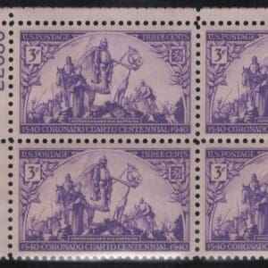 Scott# 898 "CORONADO EXPEDITION" MNH PLATE BLOCK (4) **CHOICE **