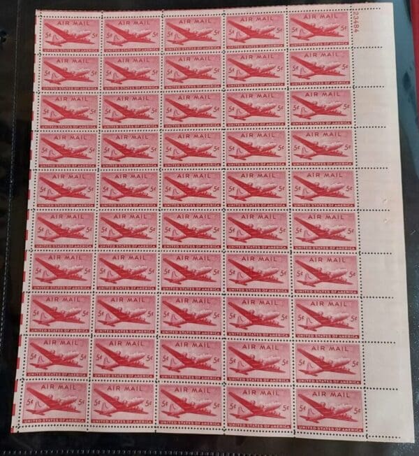 Scott# C32 "DC-4 SKYMASTER" MNH SHEET (50) NICELY CENTERED