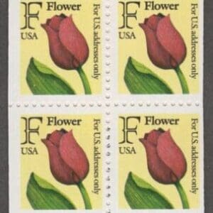 Alternative view of Scott# 2519a-BK182 "F" TULIP" BEP UNEXPLODED BOOKLET PANE  (10) PLATE# 2222
