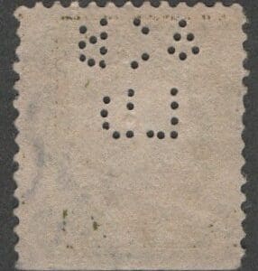 Scott# 414 "FRANKLIN" USED WITH A60 PERFIN ANGLO CALIFORNIA BANK - Image 2