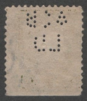 Scott# 414 "FRANKLIN" USED WITH A60 PERFIN ANGLO CALIFORNIA BANK - Image 2