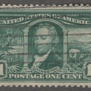 Scott# 323 "LIVINGSTON" LOUISIANA PURCHASE WITH A BAR GRID CANCEL