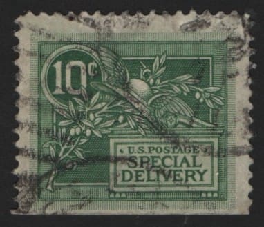 Scott# E7 "HELMET of MERCURY" USED, CDS CANCEL WITH NICE MARGINS