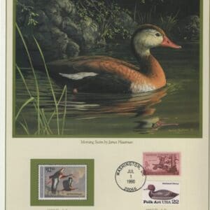 Scott# RW57 "DUCK STAMP" 1990 "WHISTLING DUCKS" P.C.S. STAMP FOLIO PAGES
