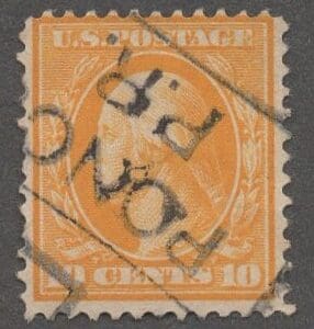 Scott# 381 "WASHINGTON" USED, PONCE, PUERTO RICO BOX CANCEL