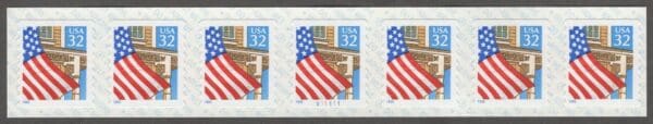 Scott# 2915 "FLAG OVER PORCH" MNH PNC7 P# V11111, NICELY CENTERED