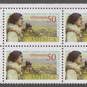 Scott# C131 "BERING LAND BRIDGE" MNH ZIP BLOCK (4) NICELY CENTERED