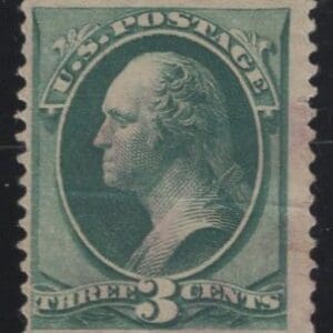 Scott# 158 "WASHINGTON" USED, BARELY CANCELLED, NICELY CENTERED