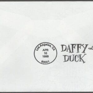 Scott# 3306 "DAFFY DUCK - LOONEY TUNES" UNADDRESSED FIRST DAY COVER