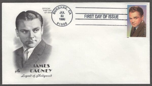 Scott# 3329 "JAMES CAGNEY" ARTCRAFT UNADDRESSED COVER