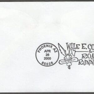 Scott# 3391 "WILE E. COYOTE & ROAD RUNNER" UNADDRESSED FIRST DAY COVER