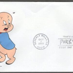 Scott# 3137-3534 "LOONEY TUNES PORKY & FRIENDS" UNADDRESSED FIRST DAY COVER