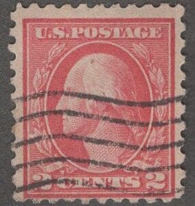 Scott# 463 "WASHINGTON" PERF 10 USED WITH A FLAG CANCEL