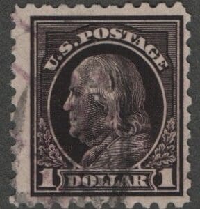 Scott# 478 "FRANKLIN" USED PERF 10, DOUBLE OVAL CANCEL