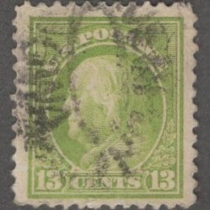 Scott# 513 "FRANKLIN" USED, NEW ALBIN IOWA DBL OVAL CANCEL, VERY NICELY CENTERED