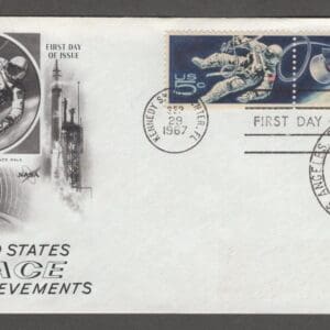 Scott# 1331-32 "SPACE ACCOMPLISHMENTS" ARTCRAFT FDC, KENNEDY SPACE CENTER CANCEL