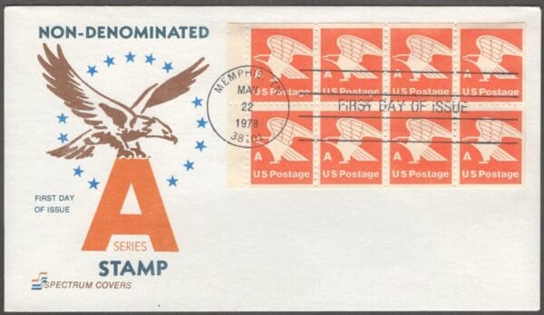 Scott 1736a "EAGLE A SERIES" BOOKLET PANE (8) FIRST DAY COVER