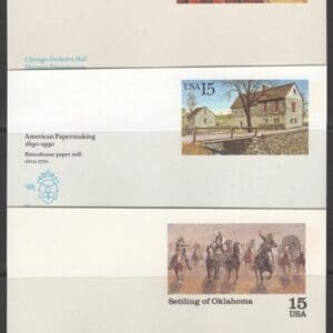 1989-90 U.S.P.S. COMPLETE POSTAL STATIONARY YEAR SETS of (32) ITEMS - Image 4