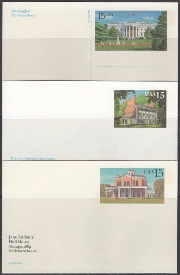 1989-90 U.S.P.S. COMPLETE POSTAL STATIONARY YEAR SETS of (32) ITEMS - Image 5