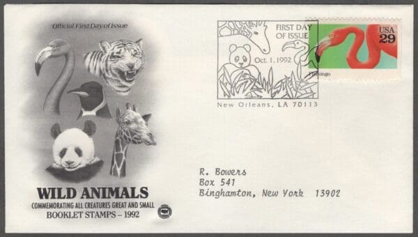 Scott# 2707 "WILD ANIMALS - FLAMINGO" FDC WITH CEREMONIAL CANCEL