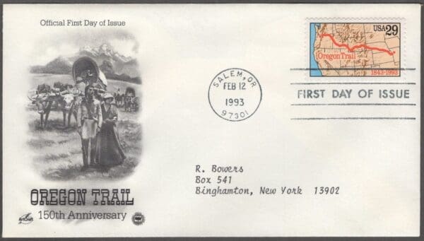 Scott# 2747 "OREGON TRAIL" ARTCRAFT FIRST DAY COVER