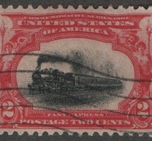 Scott# 295 "PAN AMERICAN" USED, FLAG CANCEL, NICELY CENTERED