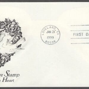 Scott# 3274 "VICTORIAN LOVE" POSTAL COMMEMORATIVE SOCIETY FDC