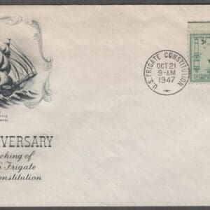 Scott# 951 "U. S. FRIGATE CONSTITUTION" ARTCRAFT FIRST DAY COVER
