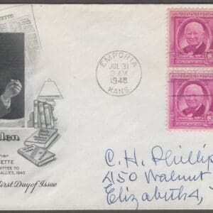 Scott# 960 "WILLIAM A WHITE" WITH A BLOCK (4) ON ARTCRAFT FDC