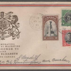 CANADA Scott# 246-48 "KING GEORGE VI & QUEEN ELIZABETH VISIT TO CANADA" FDC