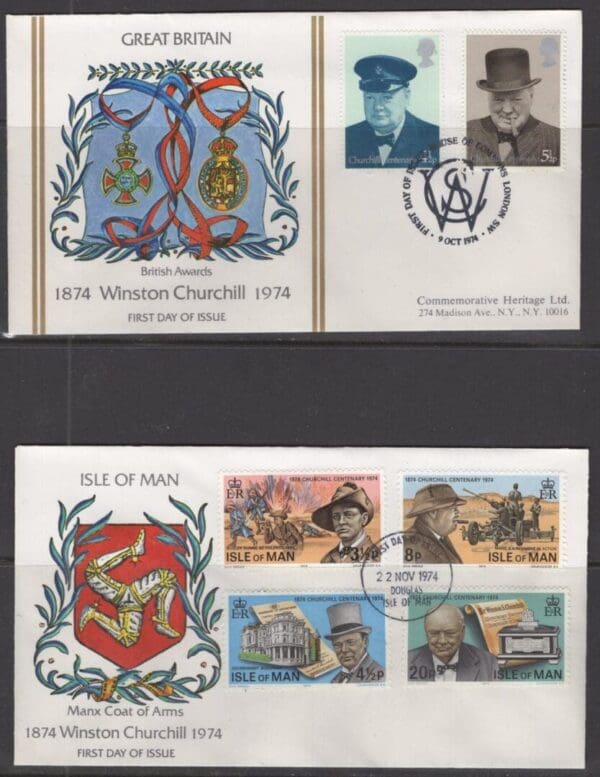 SIR WINSTON CHURCHILL 1874-1974 100 YEAR (20) COVER BOXED COLLECTION - Image 10