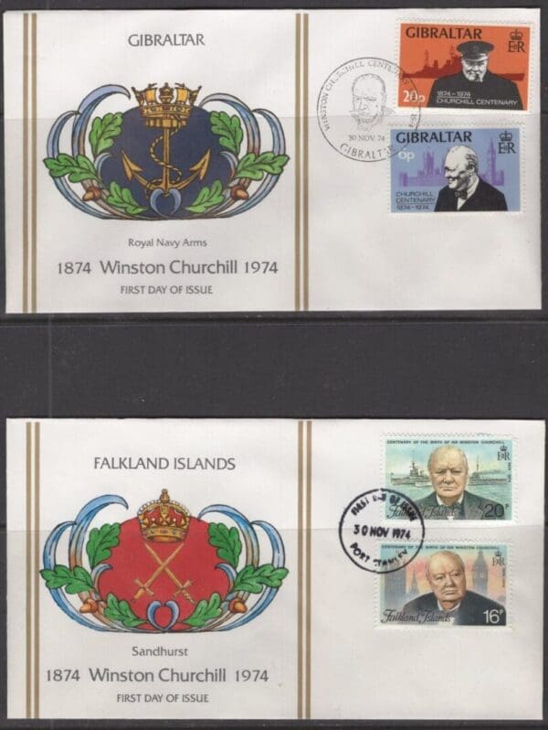 SIR WINSTON CHURCHILL 1874-1974 100 YEAR (20) COVER BOXED COLLECTION - Image 11