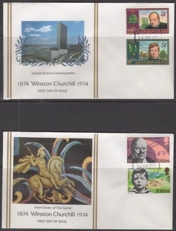 SIR WINSTON CHURCHILL 1874-1974 100 YEAR (20) COVER BOXED COLLECTION - Image 12