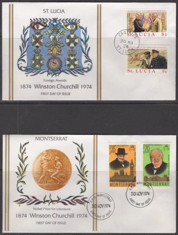 SIR WINSTON CHURCHILL 1874-1974 100 YEAR (20) COVER BOXED COLLECTION - Image 13