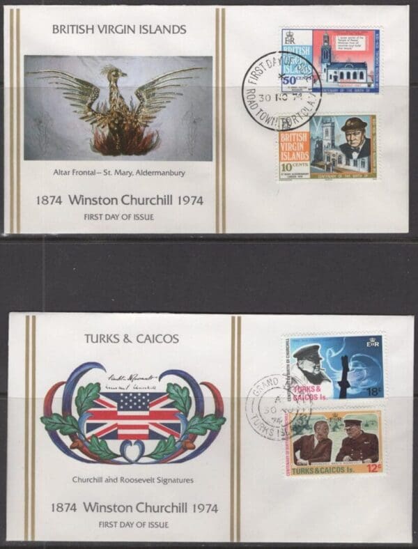 SIR WINSTON CHURCHILL 1874-1974 100 YEAR (20) COVER BOXED COLLECTION - Image 16