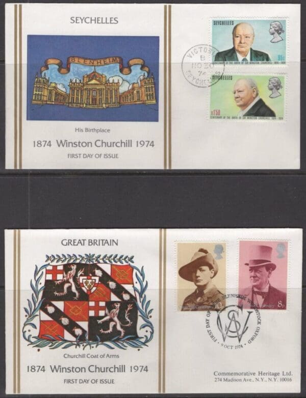 SIR WINSTON CHURCHILL 1874-1974 100 YEAR (20) COVER BOXED COLLECTION - Image 19